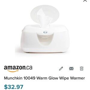 Munchkin White Wipe Warmer with Soft Glow